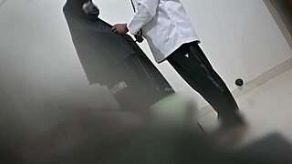 hijab arab lady bent over hospital bed taking doctor's cock doggystyle 😈🍑