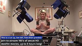 dr tampa torments hope harper's big tits in lesbian hospital clinic backstage