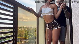college friend visits and bends over in sheer lingerie for my fattest ebony pussy pounding doggystyle cowgirl