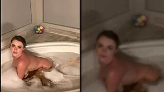 Chubby Milf Sophie Dee Fingers Shaved Pussy Bath Fingering Big Tits Solo