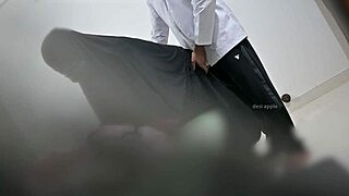 hijab arab lady bent over hospital bed taking doctor's cock doggystyle 😈🍑