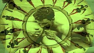 vintage 19th century antique hairy retro scene unfolds casually