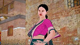 Step brother in law blackmails desi indian sister in law after leaked video for creampie gangbang hentai style