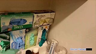 dr tampa torments hope harper's big tits in lesbian hospital clinic backstage