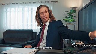 chubby assistant fuck caught by wife who joins slyly - karla lane