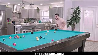 roommate bets pool game, uses tiny teen freya like freeuse fucktoy!