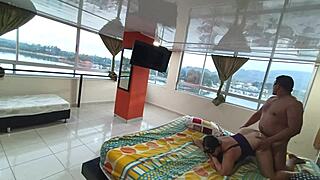 sharing hotel bed with boss wife ended with creampie deep inside her horny pussy fullonxred
