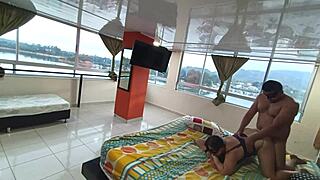 sharing hotel bed with boss wife ended with creampie deep inside her horny pussy fullonxred