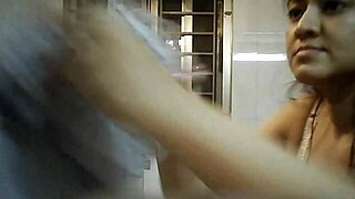 bbw indian beauty soaps huge natural tits under hidden shower voyeur lens