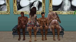 Billie and Diana take on massive BBCs in wild gangbang action
