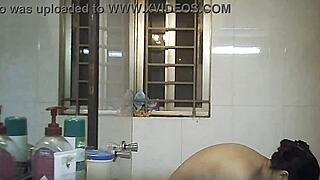 bbw indian beauty soaps huge natural tits under hidden shower voyeur lens