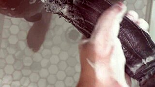 stepdaughter sneaks into shower with stepdad for close-up pov ride