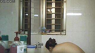 bbw indian beauty soaps huge natural tits under hidden shower voyeur lens