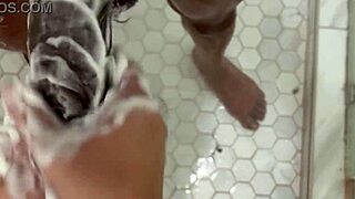 stepdaughter sneaks into shower with stepdad for close-up pov ride