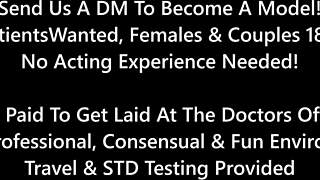 How does Alexis Grace handle this nurse's stimulating exam with dildo and toys?