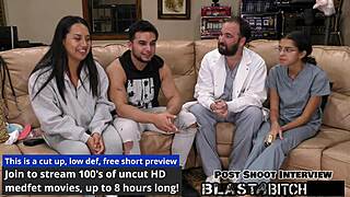 Nurse mia's tight pussy wrecked by patient while brother watches pov