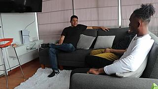 Colombian housewife gets banged by two friends while cuckold husband watches fat ass bouncing.