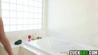 Buff Cuckold Hubby Invites Black Studs with Monster Cocks to Pound His Blonde Wife Hard