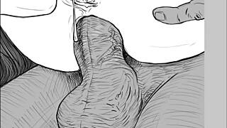 drawing ffm threesome ass licking pussy fuck with swingers lesbian group 😍🔥
