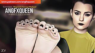 Ever seen Negasonic teen's wrinkled soles and toes for footjob tease?