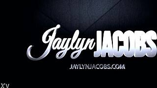 black corset hugging her curves while jaylyn jacobs gags on massive bbc then bends over