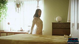 hey check jane wilde's big ass hairy pussy stripping naked for playboy hot