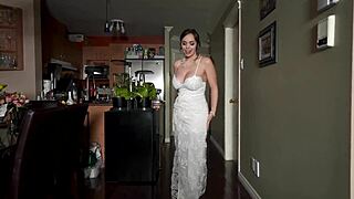 imagine slipping inside my wedding dress while i dance for you