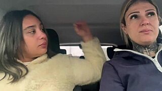DRIVER PICKS UP WHEELCHAIR GUY AT STATION NO CASH SO SHE PISSES THEN GETS PUSSY LICKED