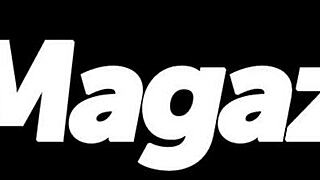 Busty brunette teen Katie Fey poses topless with huge natural tits by door skinny piercing body