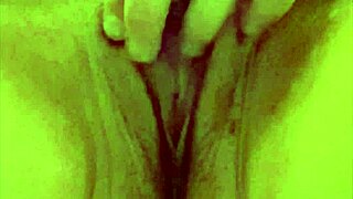Italian horny milf's fat pussy close-up session in slow motion with european vagina tease