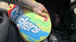 big ass ebony fucked through tight shorts hole heading to car wash