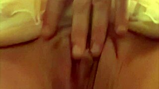 Italian horny milf's fat pussy close-up session in slow motion with european vagina tease