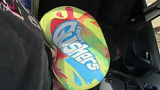 big ass ebony fucked through tight shorts hole heading to car wash