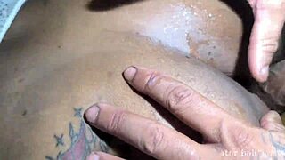 Anastácia bolt pays debt again hand fisting pussy then full anal ass rimmed with milk facial cumshot