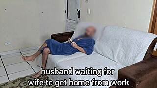 surprised my blindfolded wife with friend's cock instead of mine
