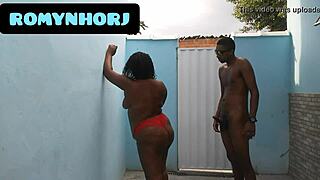 damn so horny fucking her fat ass out in the yard