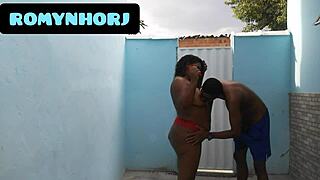 damn so horny fucking her fat ass out in the yard