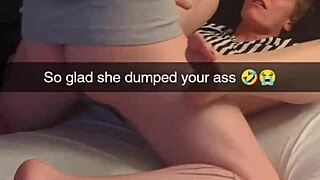 i can't believe this cheating milf wife gets bred creampied on snapchat over and over in this hot compilation
