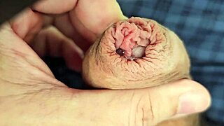 check out all this precum dripping as i edge my monster daddy cock longer