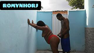 damn so horny fucking her fat ass out in the yard