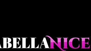 Lusty latina isabella nice rides huge dildo in lingerie showing hairy pussy on cam