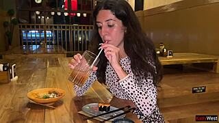 Sucking Dick In Sushi Toilet! Eating Cum Rolls After!