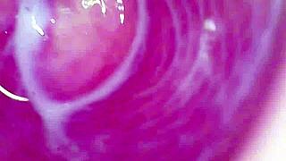 Camera Buried Deep in Dripping Wet Pussy Captures Explosive Orgasm