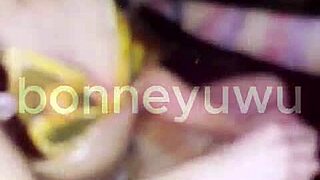 bonneyuwu as leia in star wars cosplay teases her cute feet and small tits till facial cumshot