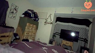 stepmom shares bed with son-in-law while guests stay over for sneaky fuck