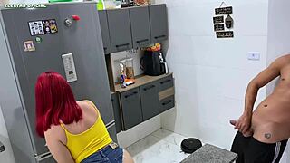 hired this latina maid in her teasing short shorts her ass looks delicious