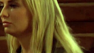 bound lesbian slave with huge natural tits takes hard whips from her mistress in handcuffs