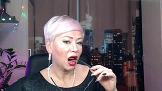 Wife Aimee gives handjob over the phone
