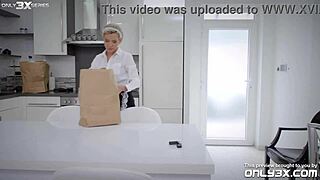 maid latina blonde redhead in stockings turn unplanned threesome into big tits group fuck
