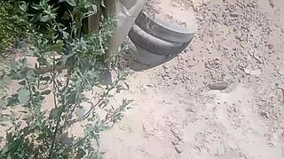 spot the maid in panties on balcony? gardener sneaks in to fuck her hard